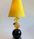 lampada da tavolo colorata oro e nero